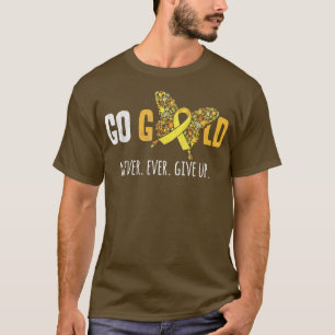 Childhood Cancer Awareness Go Gold Never Give Up T-Shirt
