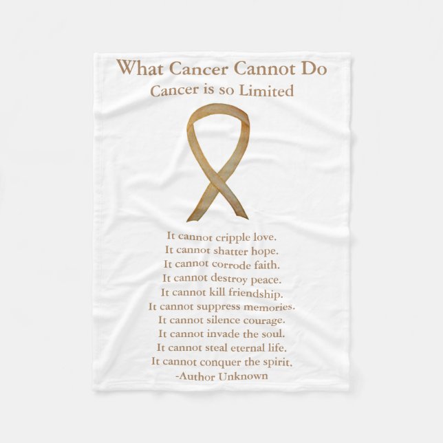 Childhood Cancer Awareness Gold Ribbon Blankets (Front)