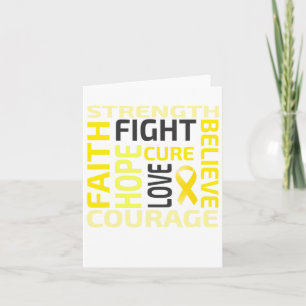 Childhood Cancer Awareness Gold Ribbon Men Women C Card