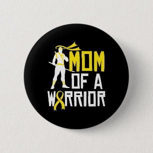 Childhood Cancer Awareness Gold Ribbon Mum Suppor 6 Cm Round Badge