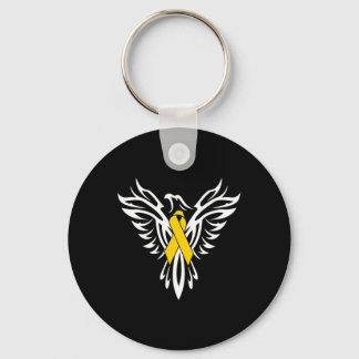 Childhood Cancer Awareness  Gold Ribbon Phoenix Key Ring