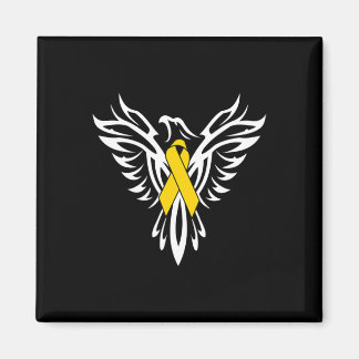 Childhood Cancer Awareness  Gold Ribbon Phoenix Magnet