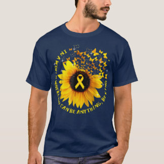 Childhood Cancer Awareness Gold Ribbon Sunflower B T-Shirt