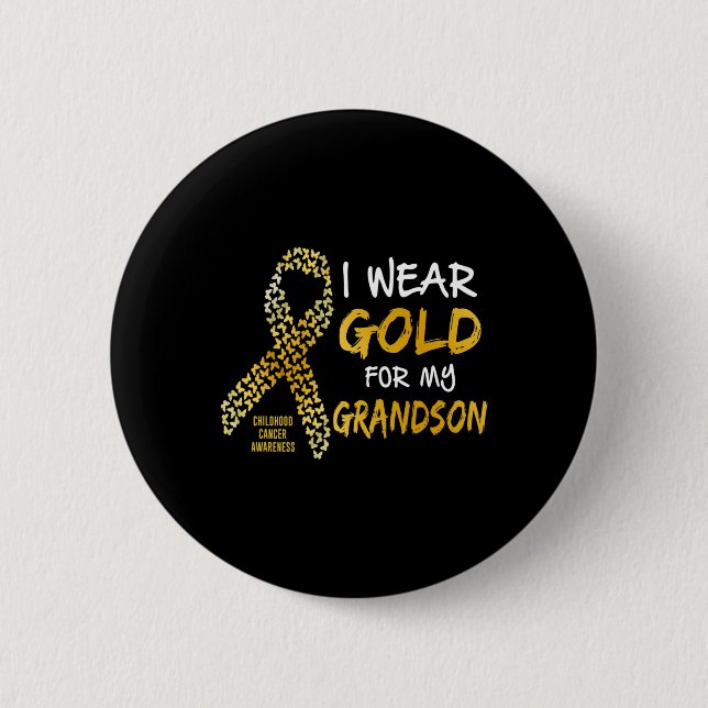 Childhood Cancer Awareness Gold Ribbon Women Suppo 6 Cm Round Badge (Front)