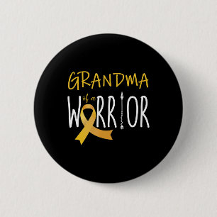 Childhood cancer awareness Grandma of a warrior 6 Cm Round Badge