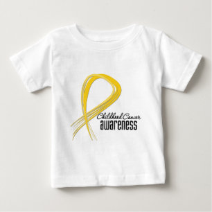 Childhood Cancer Awareness Grunge Ribbon Baby T-Shirt