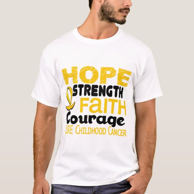 Childhood Cancer Awareness HOPE 3 T-Shirt (Front)