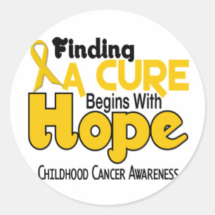 Childhood Cancer Awareness HOPE 5 Classic Round Sticker