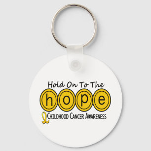 Childhood Cancer Awareness HOPE 6 Key Ring