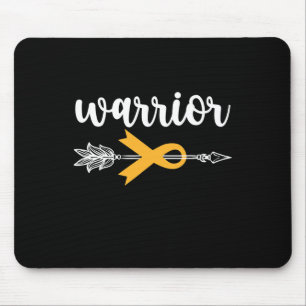 Childhood Cancer Awareness Hope Support Strong War Mouse Mat