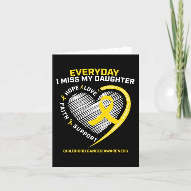 Childhood Cancer Awareness  In Memory Of My Daught Card (Front)