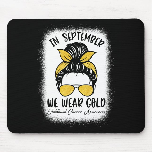 Childhood Cancer Awareness  In September We Wear G Mouse Mat (Front)