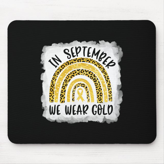 Childhood Cancer Awareness  In September We Wear G Mouse Mat (Front)