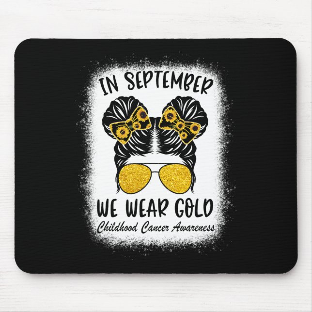 Childhood Cancer Awareness  In September We Wear G Mouse Mat (Front)