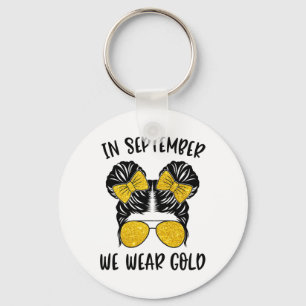 Childhood Cancer Awareness In September We Wear Go Key Ring