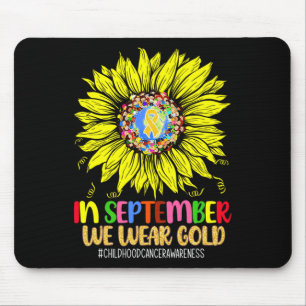 Childhood Cancer Awareness In September We Wear Go Mouse Mat