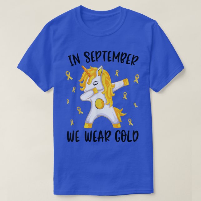 Childhood Cancer Awareness In September We Wear Go T-Shirt (Design Front)