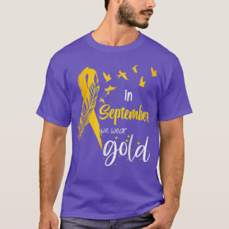 Childhood Cancer Awareness In September We Wear Ri T-Shirt