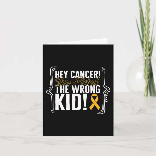 Childhood Cancer Awareness Kid Warrior Ribbon Stro Card (Front)