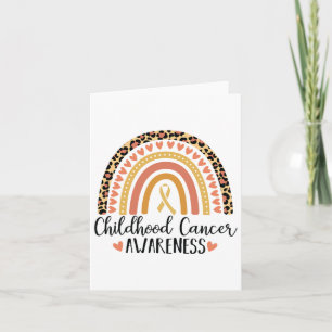 Childhood Cancer Awareness Leopard Print Rainbow 1 Card