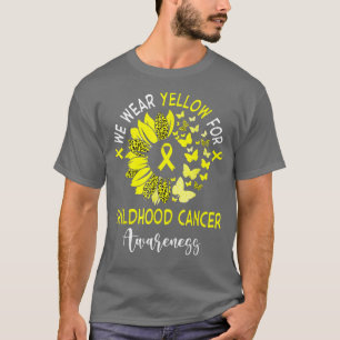 Childhood Cancer Awareness Leopard Sunflower T-Shirt