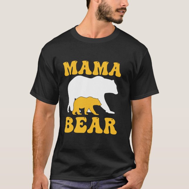 Childhood Cancer Awareness Mama Bear Long Sleeve T T-Shirt (Front)