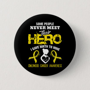 Childhood Cancer Awareness Meet My Hero 1 6 Cm Round Badge