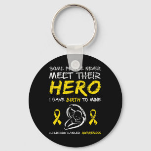 Childhood Cancer Awareness Meet My Hero Key Ring