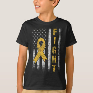 Childhood Cancer Awareness Month American Flag We T-Shirt