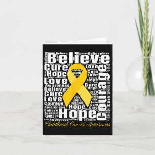 Childhood Cancer Awareness Month Believe Hope Cour Card