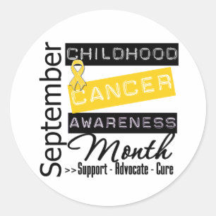 Childhood Cancer AWARENESS Month Classic Round Sticker