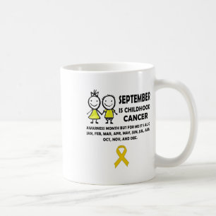 Childhood Cancer Awareness Month Gift Yellow Ribbo Coffee Mug