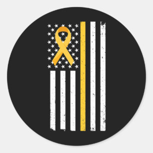 Childhood Cancer Awareness Month In September We W Classic Round Sticker