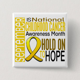 Childhood Cancer Awareness Month Ribbon I2 1.4 15 Cm Square Badge