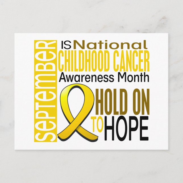 Childhood Cancer Awareness Month Ribbon I2 1.4 Postcard (Front)