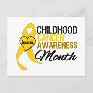 Childhood Cancer Awareness Month Ribbon September Postcard