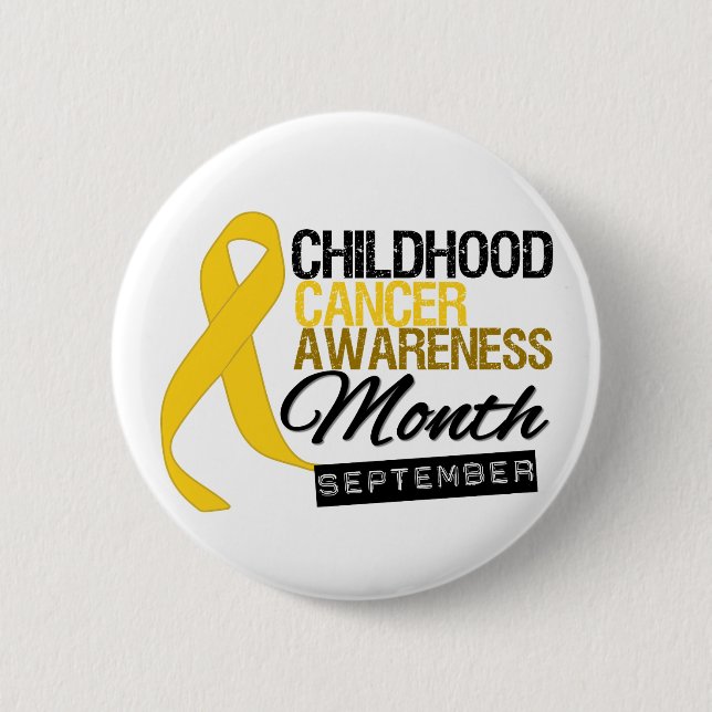 Childhood Cancer Awareness Month Ribbon v8 6 Cm Round Badge (Front)