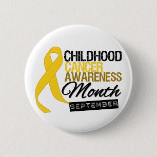 Childhood Cancer Awareness Month Ribbon v8 6 Cm Round Badge