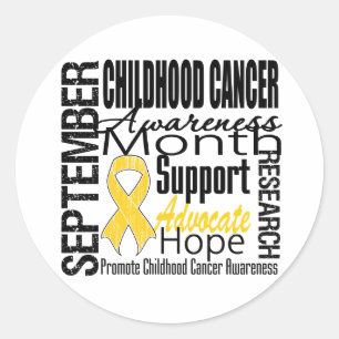 Childhood Cancer Awareness Month Tribute Classic Round Sticker