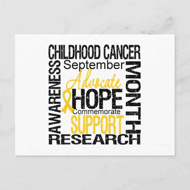 Childhood Cancer AWARENESS Month TRIBUTE Postcard (Front)