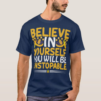 Childhood Cancer Awareness Motivation Yellow Ribbo T-Shirt