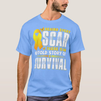 Childhood Cancer Awareness Motivation Yellow Ribbo T-Shirt