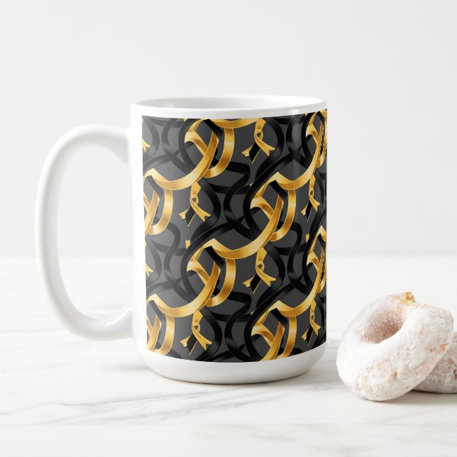 Childhood Cancer Awareness Mug (With Donut)