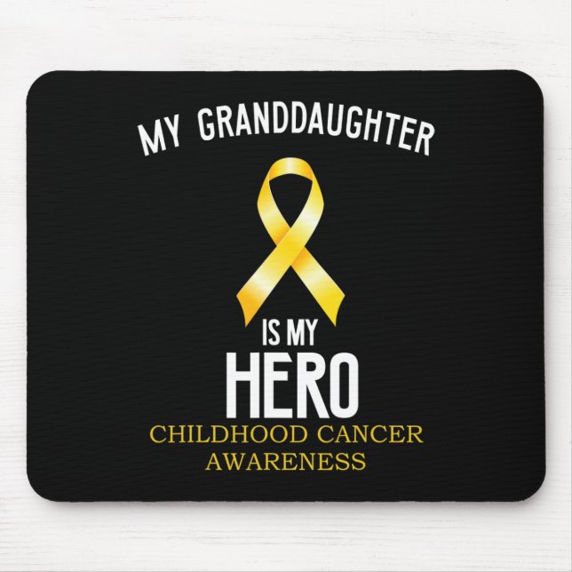 Childhood cancer awareness My granddaughter is my  Mouse Mat (Front)