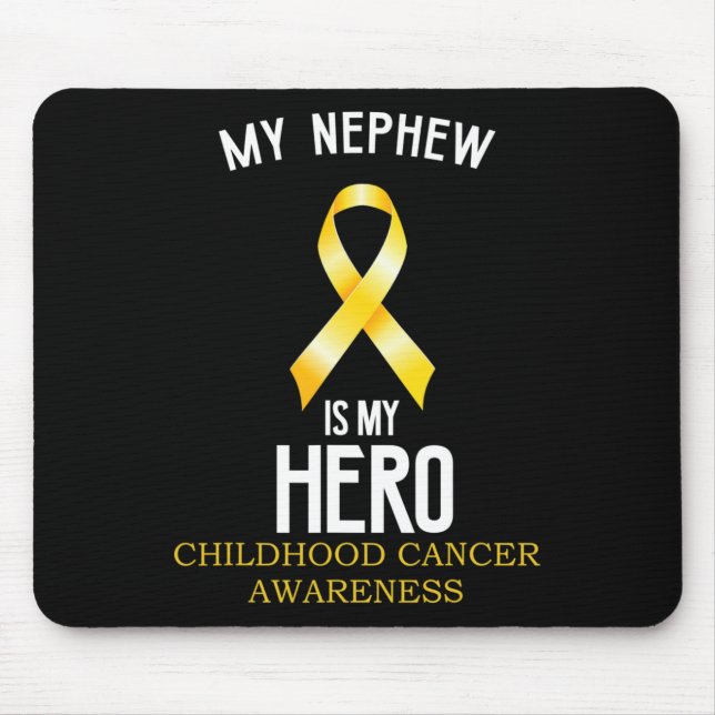 Childhood cancer awareness My Nephew is my hero au Mouse Mat (Front)