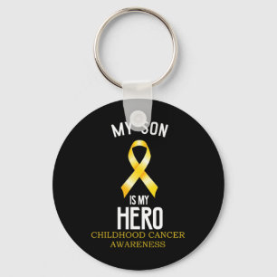 Childhood cancer awareness My Son is my hero Key Ring