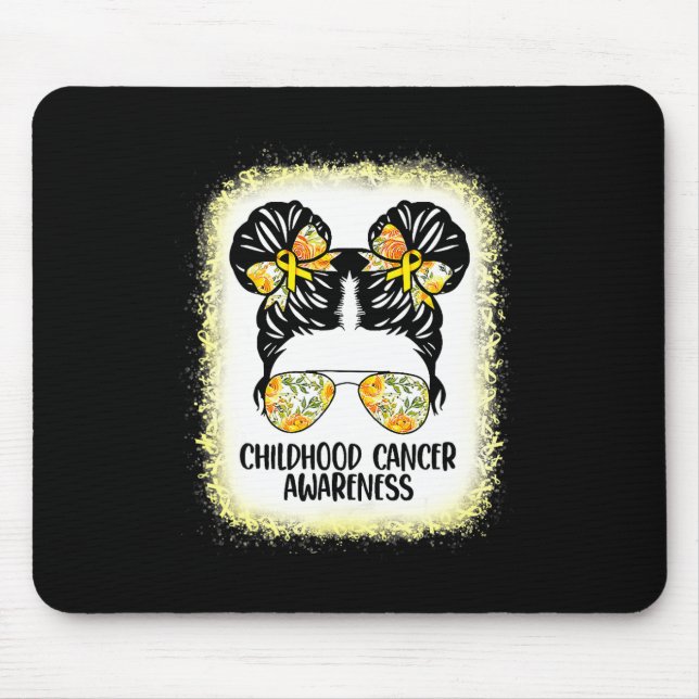 Childhood Cancer Awareness  My SON Warrior Tee Mouse Mat (Front)