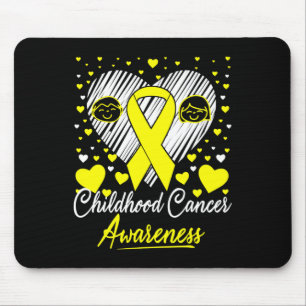 Childhood Cancer Awareness Parents Heart Ribbon Gi Mouse Mat
