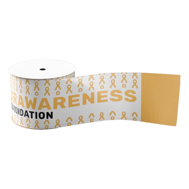 Childhood Cancer Awareness Pattern Ribbon Grosgrain Ribbon (Spool)