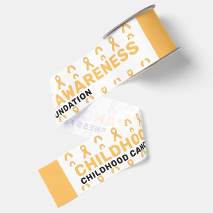 Childhood Cancer Awareness Pattern Ribbon Grosgrain Ribbon